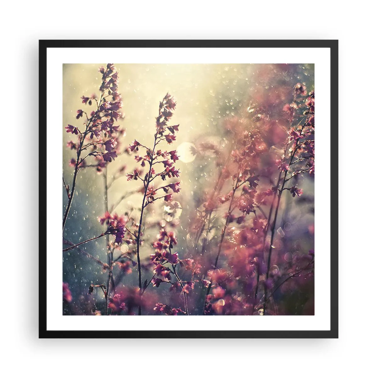 Affisch i svart ram - Hemlighetsfull trädgård - 60x60 cm