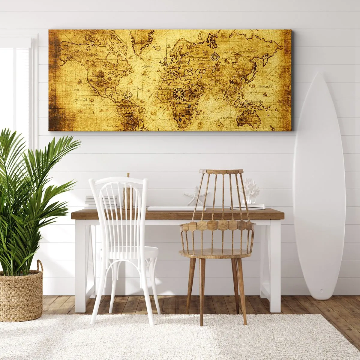 Canvastavla - Bild på duk - Världen är konstig - 90x30 cm