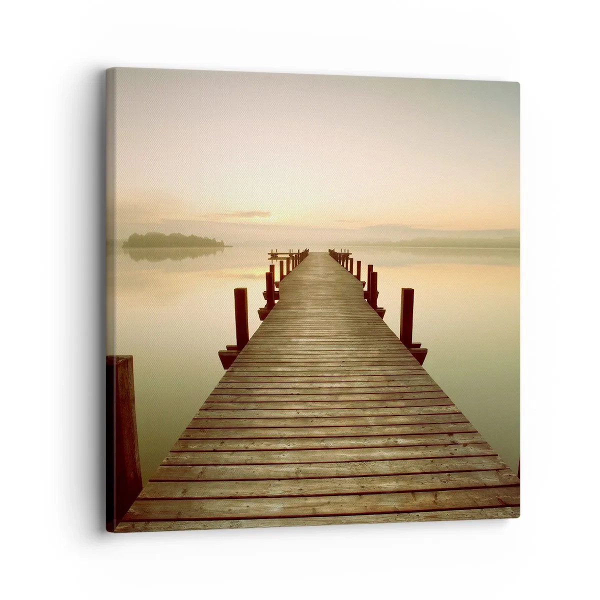 Canvastavla - Bild på duk - Förgryning, gryning, ljus - 30x30 cm