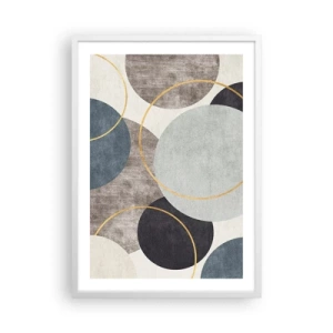 Affisch i vit ram - Cirkel efter cirkel - 50x70 cm