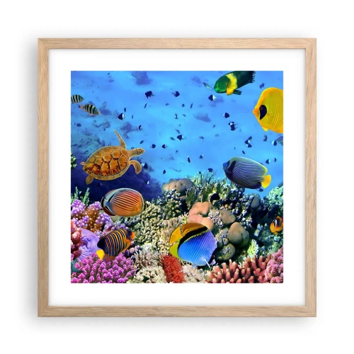 Affisch i ram av ljusek - Vad vet vi om livet... - 40x40 cm