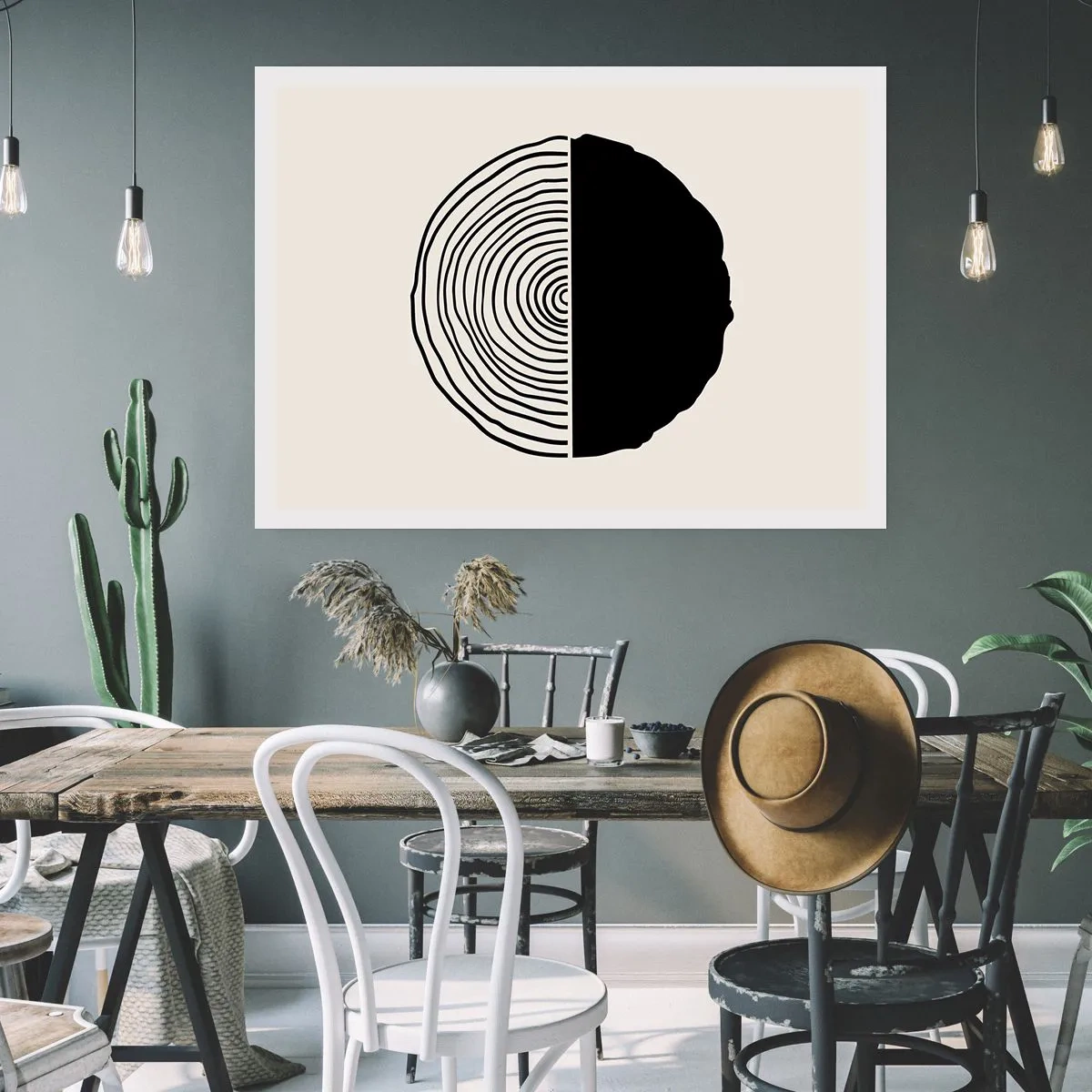 Affisch - Hälften hälften - 100x70 cm