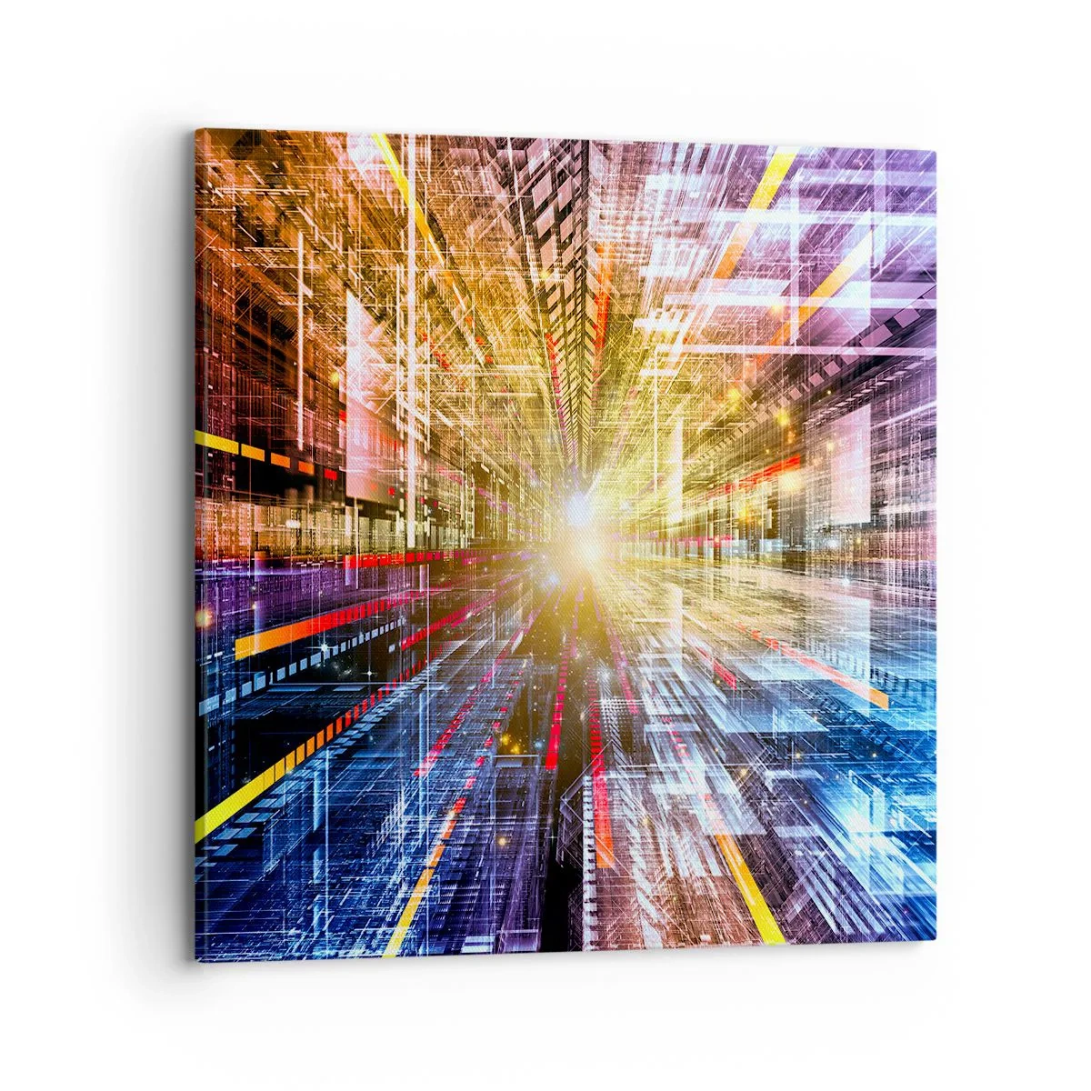 Canvastavla - Bild på duk - Ljuskorridor - 70x70 cm