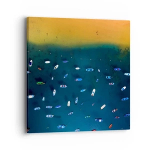 Canvastavla - Bild på duk - Ett semesterspel - 40x40 cm