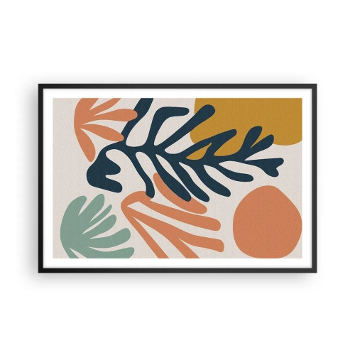 Affisch i svart ram - Korallhav - 91x61 cm