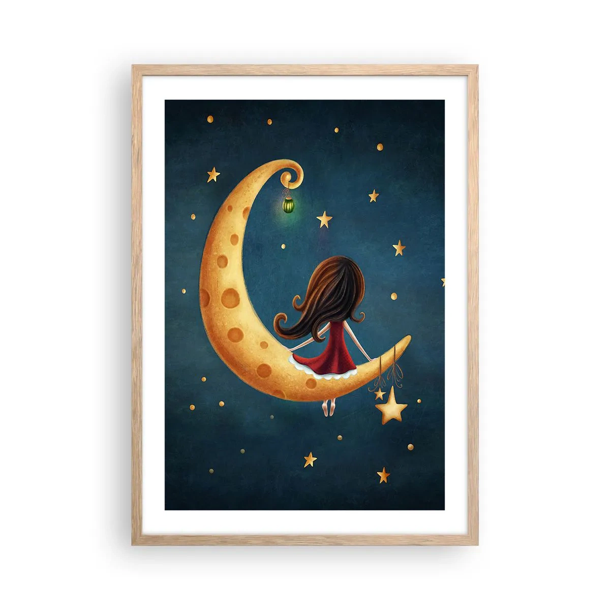 Affisch i ram av ljusek - En gång i tiden... - 50x70 cm