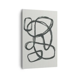 Canvastavla - Bild på duk - Loopad abstraktion - 80x120 cm