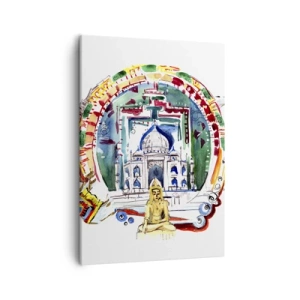 Canvastavla - Bild på duk - Indiska världsbalansen - 50x70 cm