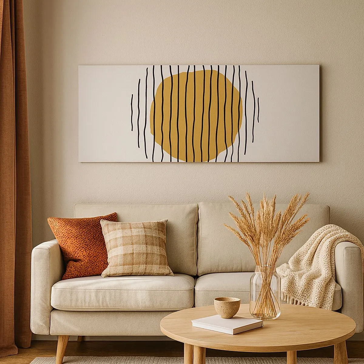 Canvastavla - Bild på duk - Abstraktion som darrar av glöd - 100x40 cm