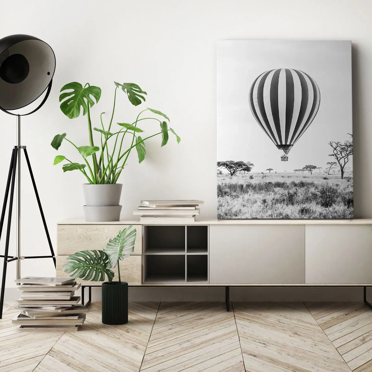 Canvastavla - Bild på duk - Över savannen - 65x120 cm