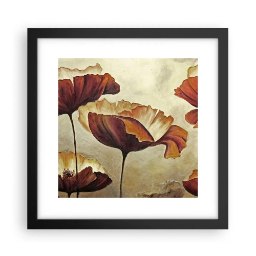 Affisch i svart ram - Ängsblommor - 30x30 cm