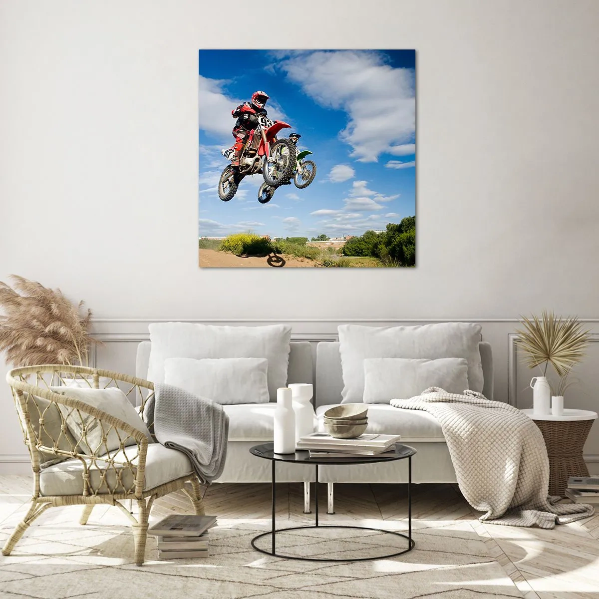 Glastavla - Bild på glas - Himmelsteg - 50x50 cm