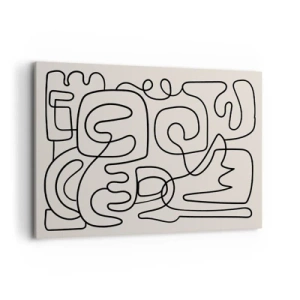 Canvastavla - Bild på duk - Följ spåret - 100x70 cm