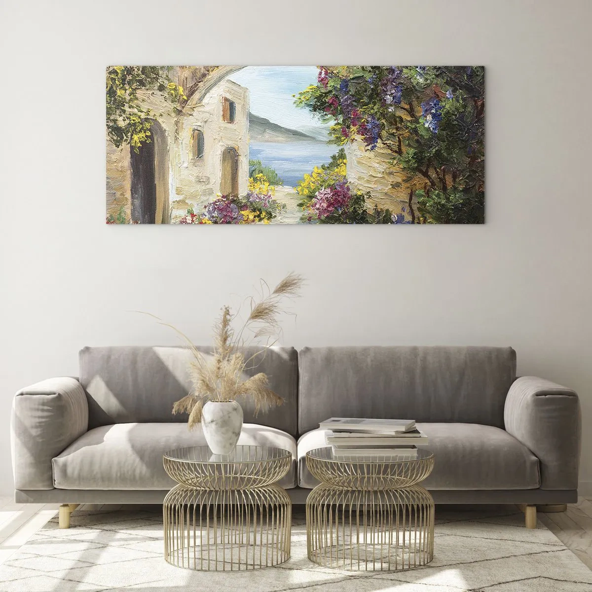 Glastavla - Bild på glas - Kustprovinsens charm - 100x40 cm