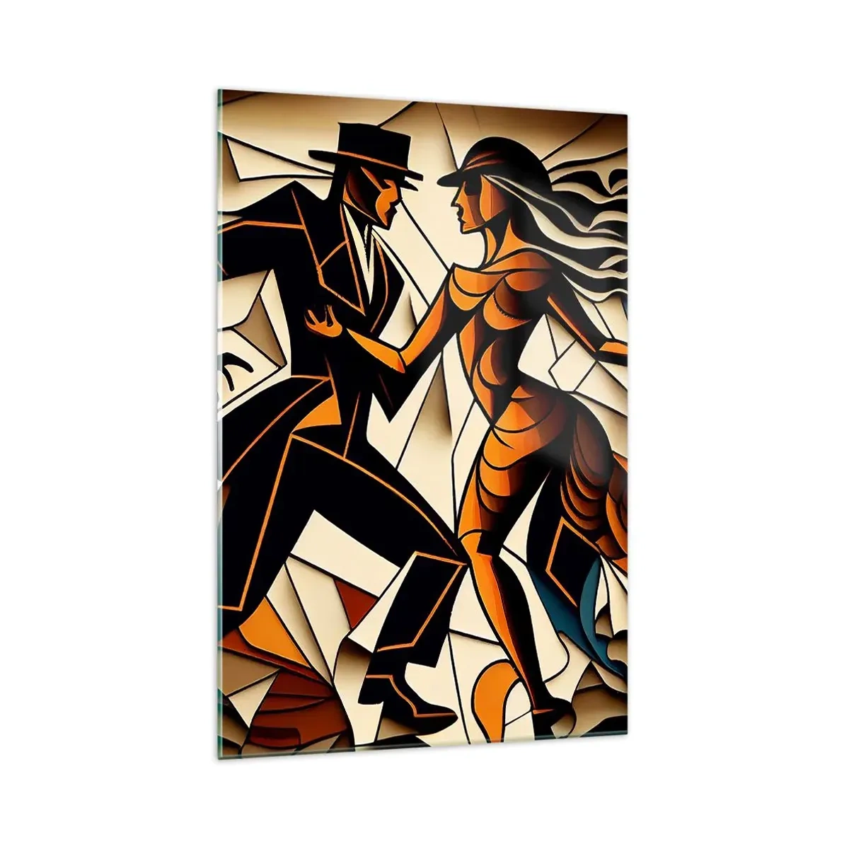 Glastavla - Bild på glas - Passionsdans - 70x100 cm