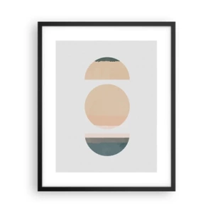 Affisch i svart ram - Hjul efter hjul - 40x50 cm