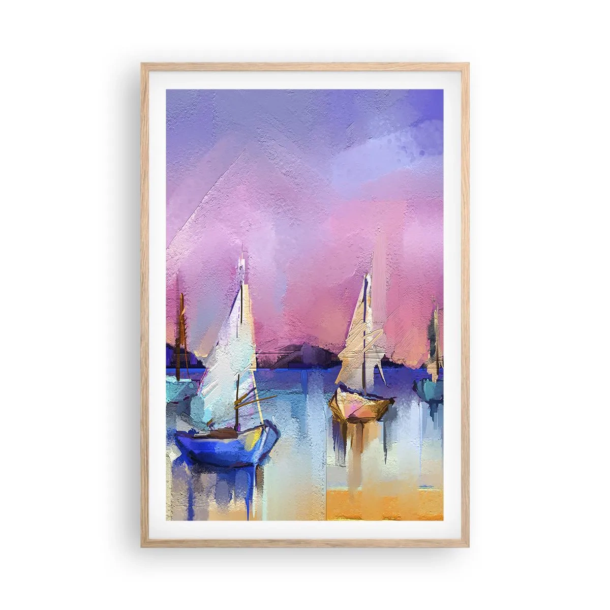 Affisch i ram av ljusek - Riktning: öppet vatten - 61x91 cm