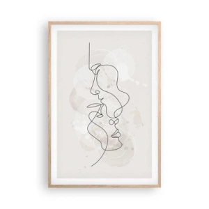 Affisch i ram av ljusek - Tilltrasslade i famn - 61x91 cm