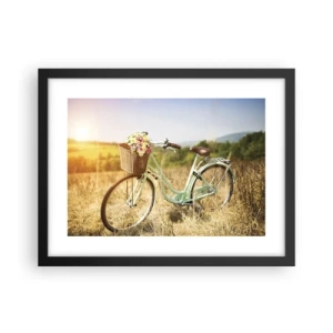 Affisch i svart ram - Jag stannar här en stund - 40x30 cm