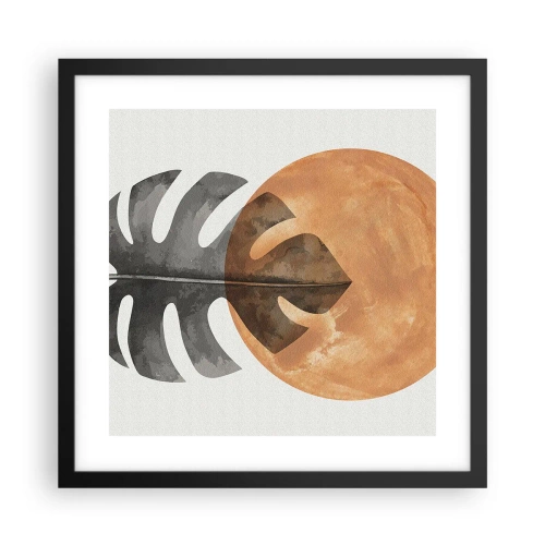 Affisch i svart ram - Alltid solen - 40x40 cm