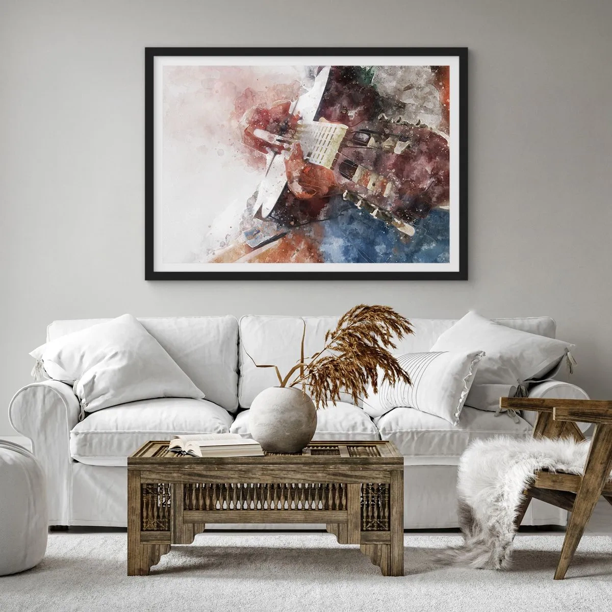 Affisch i svart ram - Vad tycker du om det? - 70x50 cm