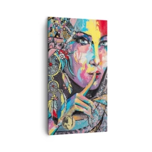Canvastavla - Bild på duk - Var tyst tills du förstår - 45x80 cm