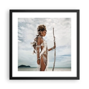 Affisch i svart ram - Tropikens drottning - 40x40 cm