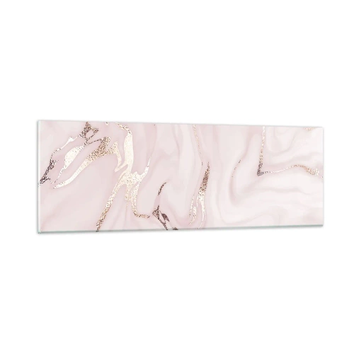 Glastavla - Bild på glas - Rosa raseri - 90x30 cm
