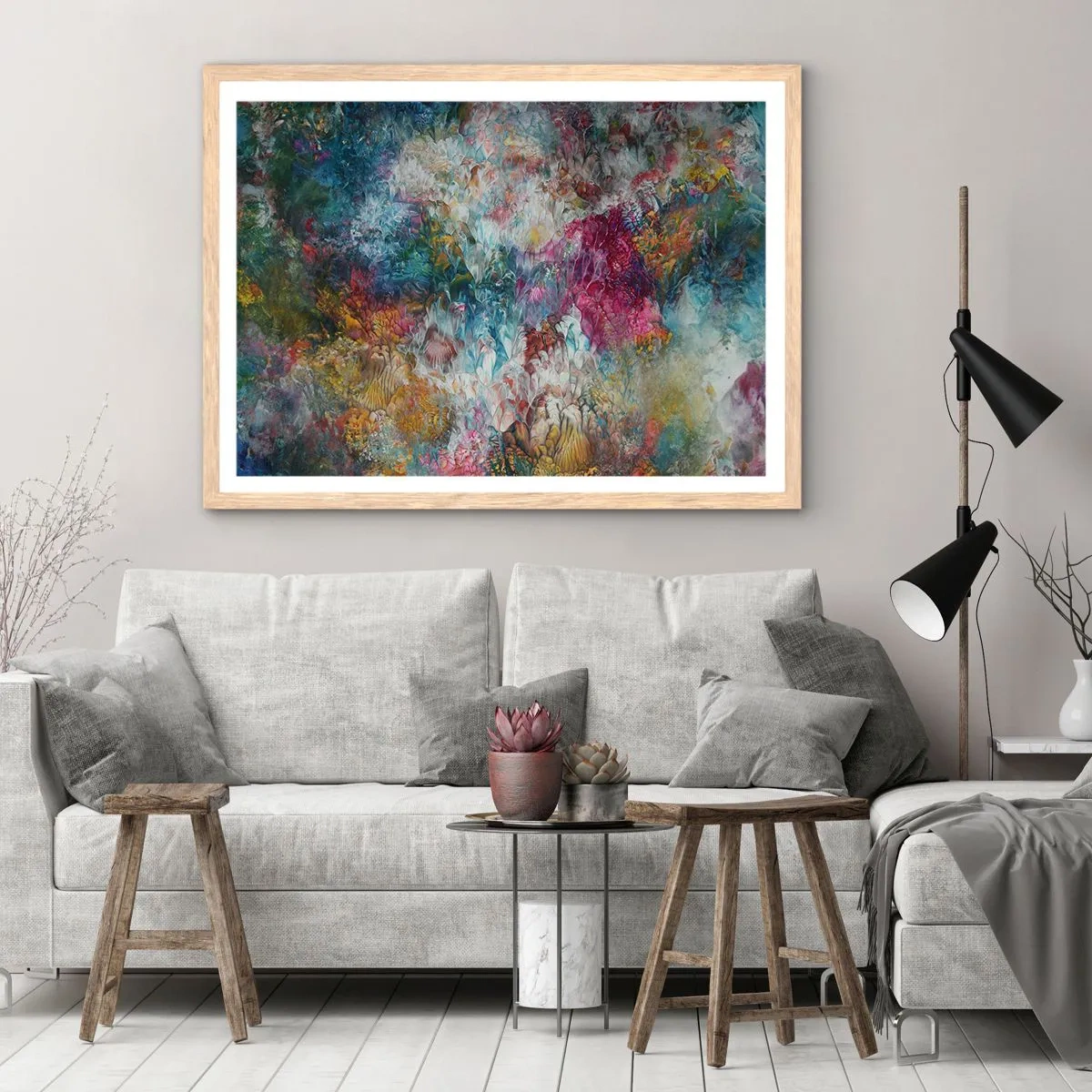 Affisch i ram av ljusek - I full blom - 50x40 cm
