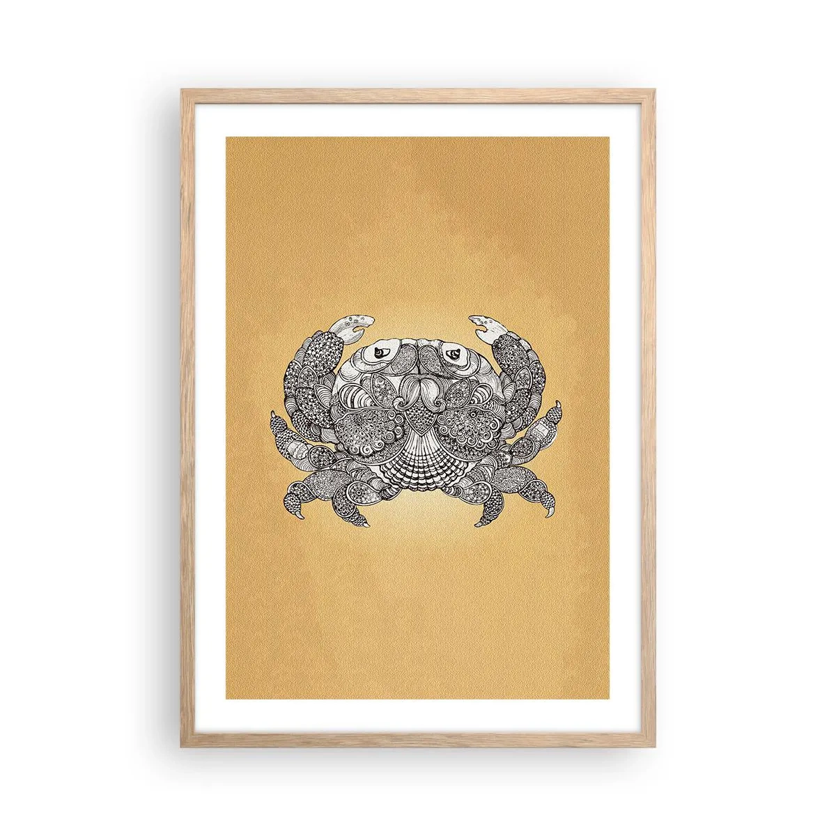 Affisch i ram av ljusek - Herr Krabba berättar - 50x70 cm