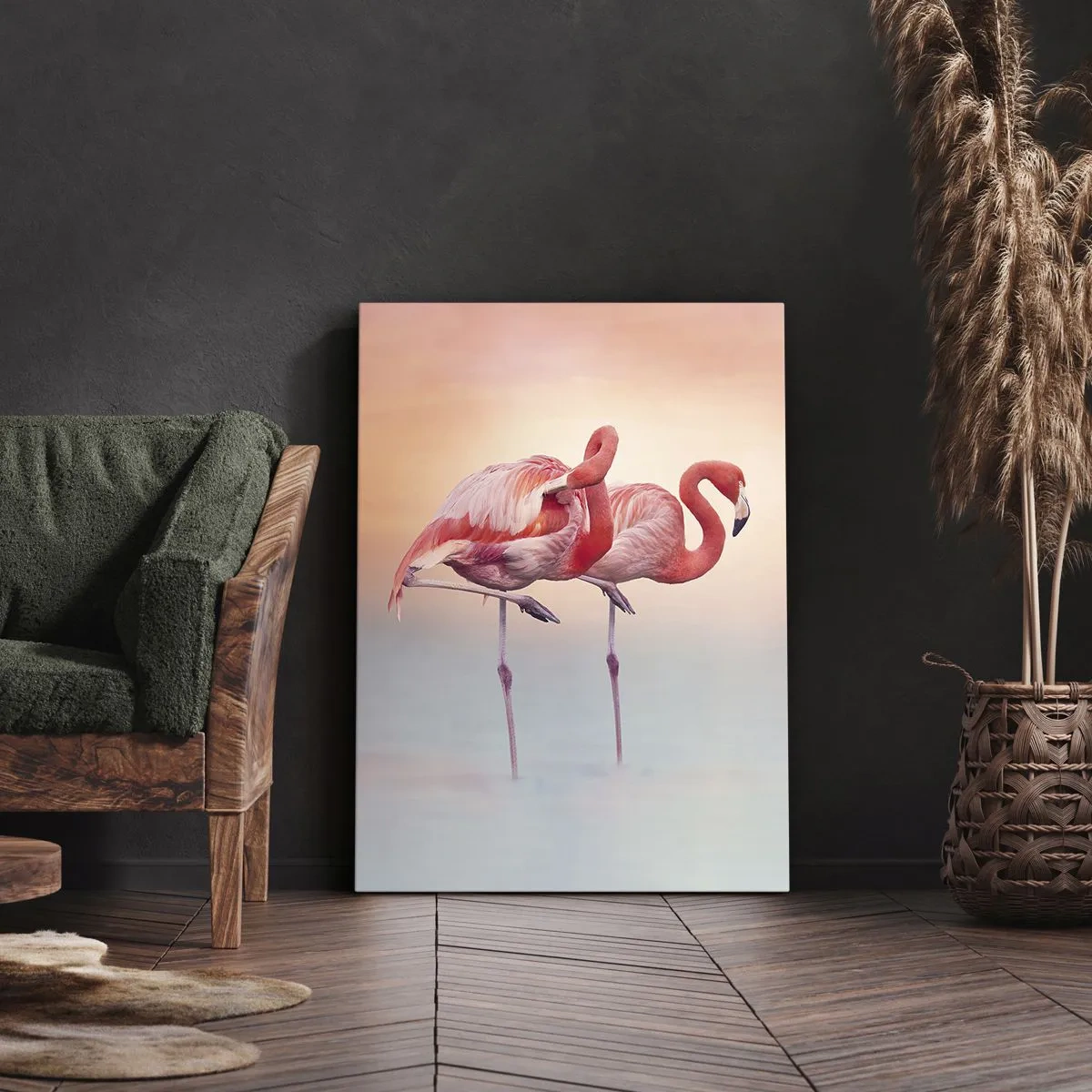 Canvastavla - Bild på duk - I solnedgångens färg - 50x70 cm