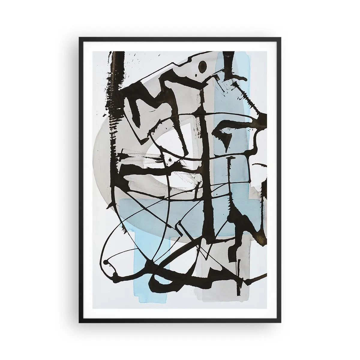 Affisch i svart ram - Blått trots allt - 70x100 cm