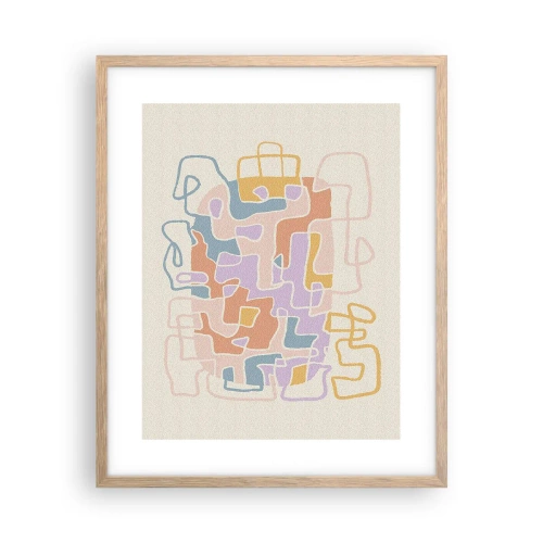 Affisch i ram av ljusek - Labyrint - ett glädjefyllt äventyr - 40x50 cm