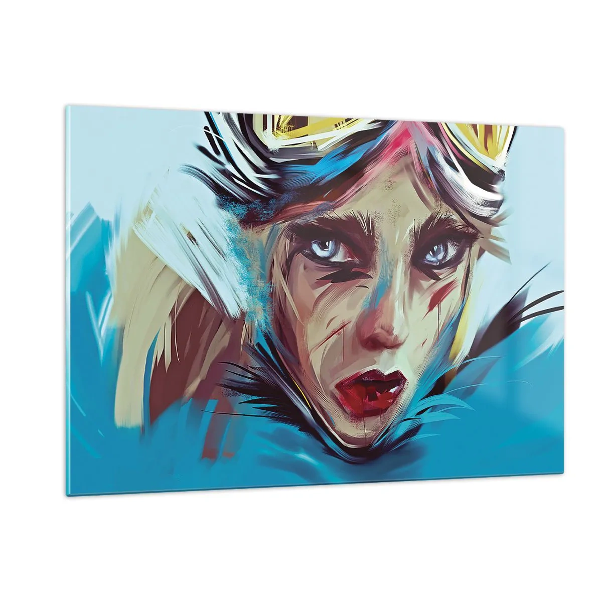 Glastavla - Bild på glas - Vägkämpe - 120x80 cm