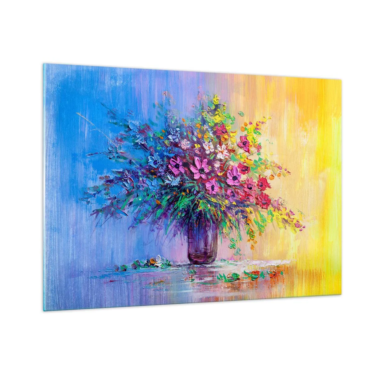 Glastavla - Bild på glas - Sommarängens gåva - 100x70 cm