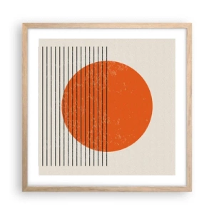 Affisch i ram av ljusek - Alltid solen - 50x50 cm