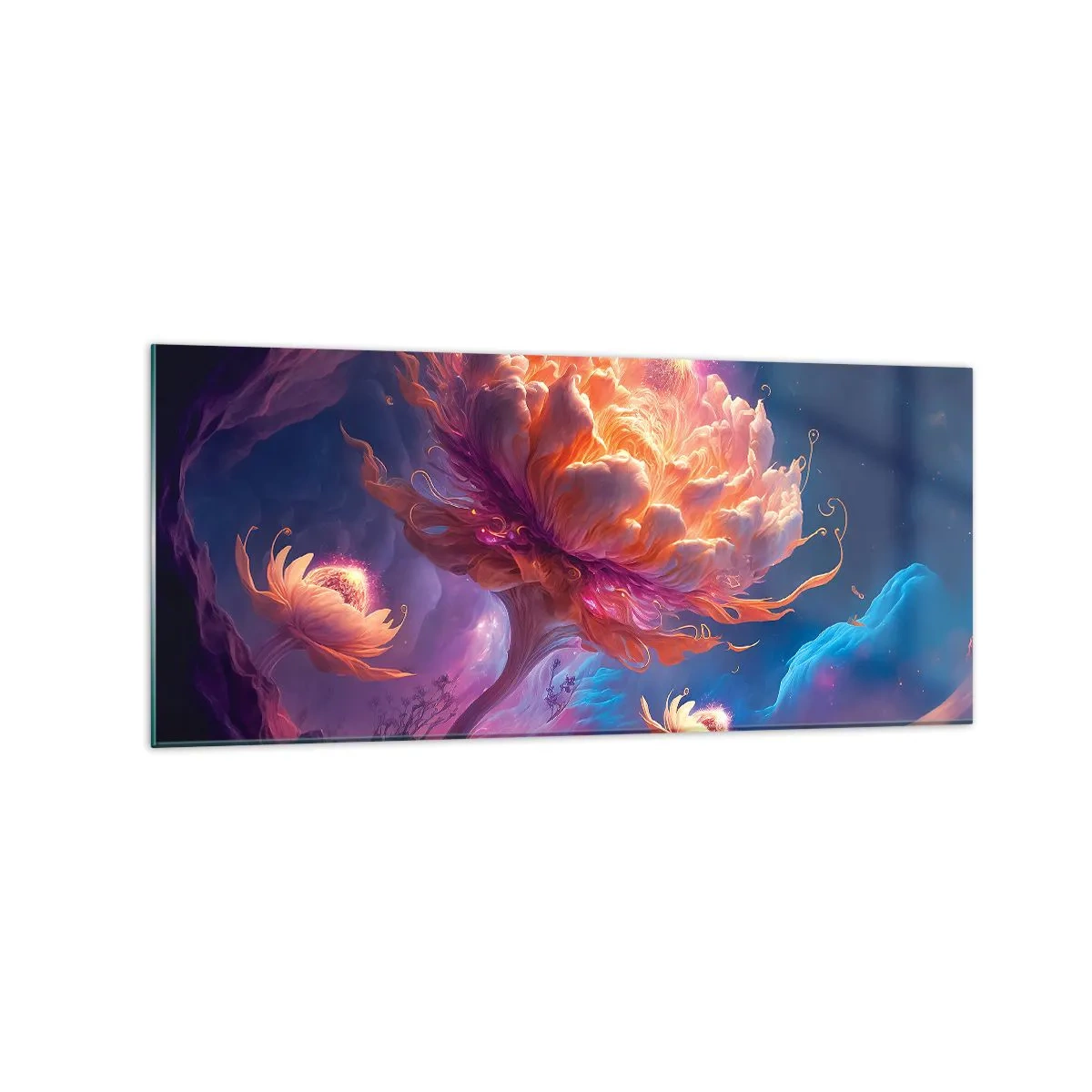 Glastavla - Bild på glas - En annan värld - 120x50 cm