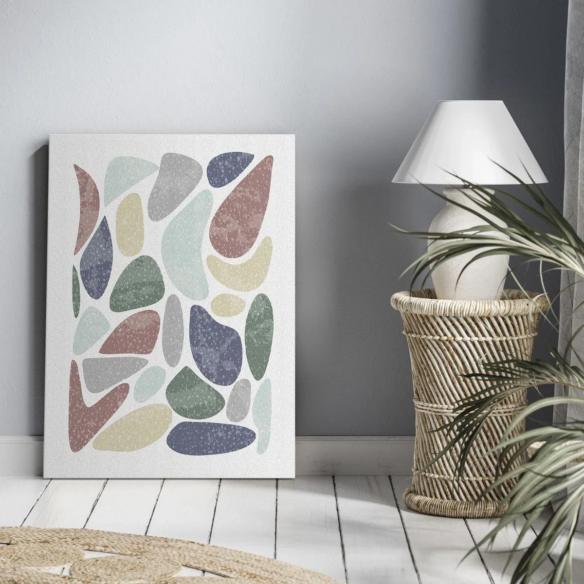 Canvastavla - Bild på duk - Mosaik av pulveriserade färger - 55x100 cm