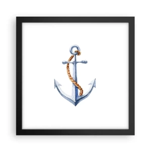 Affisch i svart ram - Heja äventyret! - 30x30 cm