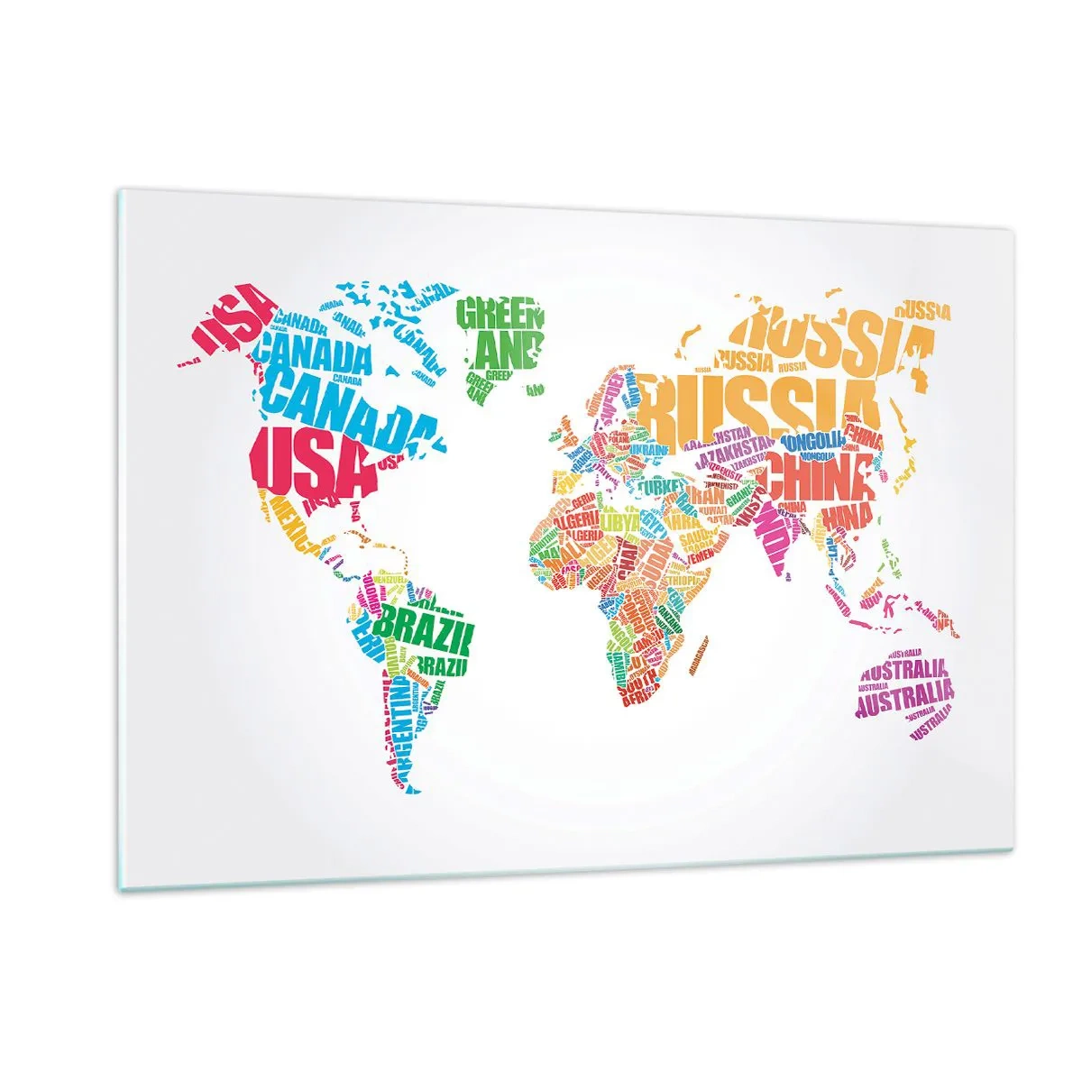 Glastavla - Bild på glas - Jag vill lära känna alla - 120x80 cm