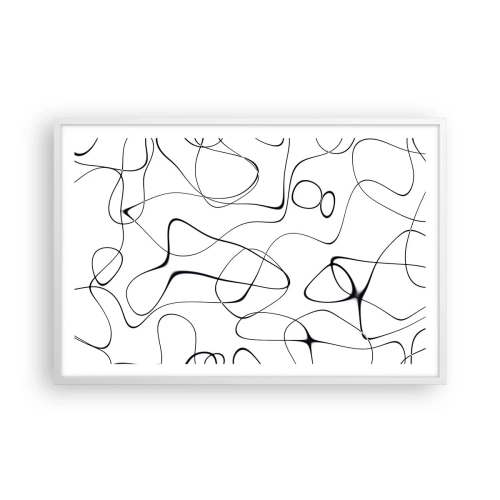 Affisch i vit ram - Livets stigar, ödets tur - 91x61 cm