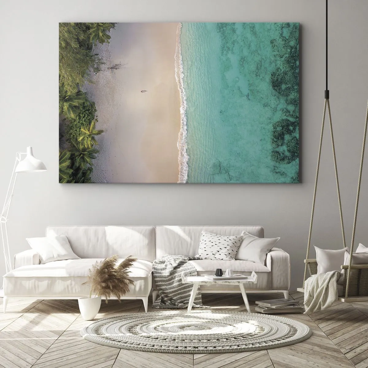 Canvastavla - Bild på duk - En strand i paradiset - 120x80 cm