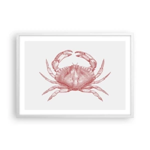 Affisch i vit ram - Krabba över krabbor - 70x50 cm