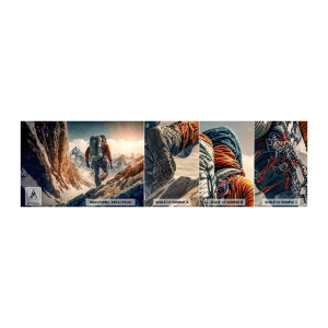 Provbit av självhäftande fototapet Deluxe Sticker - Ensam krigare - Alperna, Klättrande, Berg - 100x30 cm