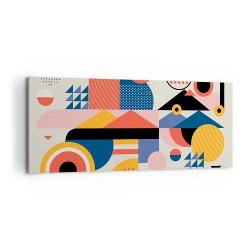 Canvastavla - Bild på duk - Komposition: Lek - 100x40 cm
