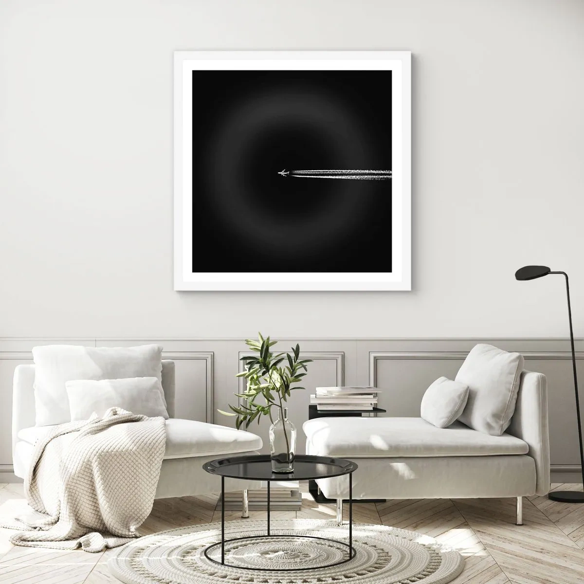 Affisch i vit ram - I en annan dimension - 60x60 cm