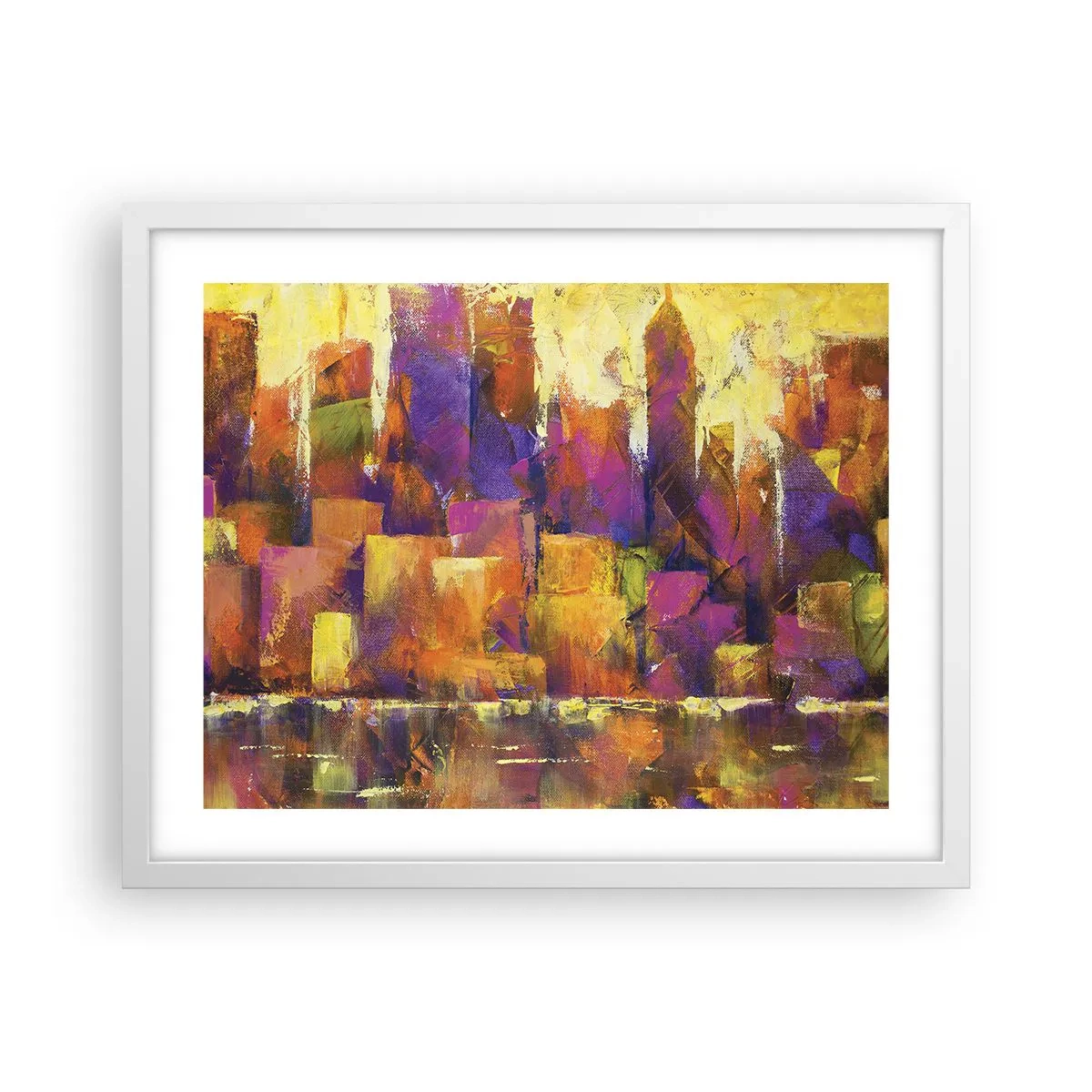 Affisch i vit ram - Metropolis komposition - 50x40 cm