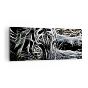 Canvastavla - Bild på duk - En studie om kattens lätthet - 120x50 cm