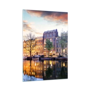 Glastavla - Bild på glas - Återhållsam och lugn holländsk skönhet - 50x70 cm