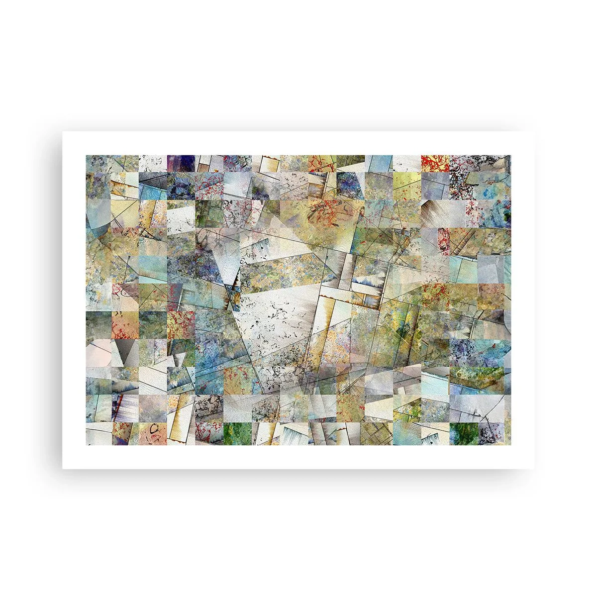 Affisch - Geometrisk omblandning - 70x50 cm